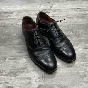 Allen Edmonds Byron Black Cap-Toe Oxfords Dress Shoes 9 D